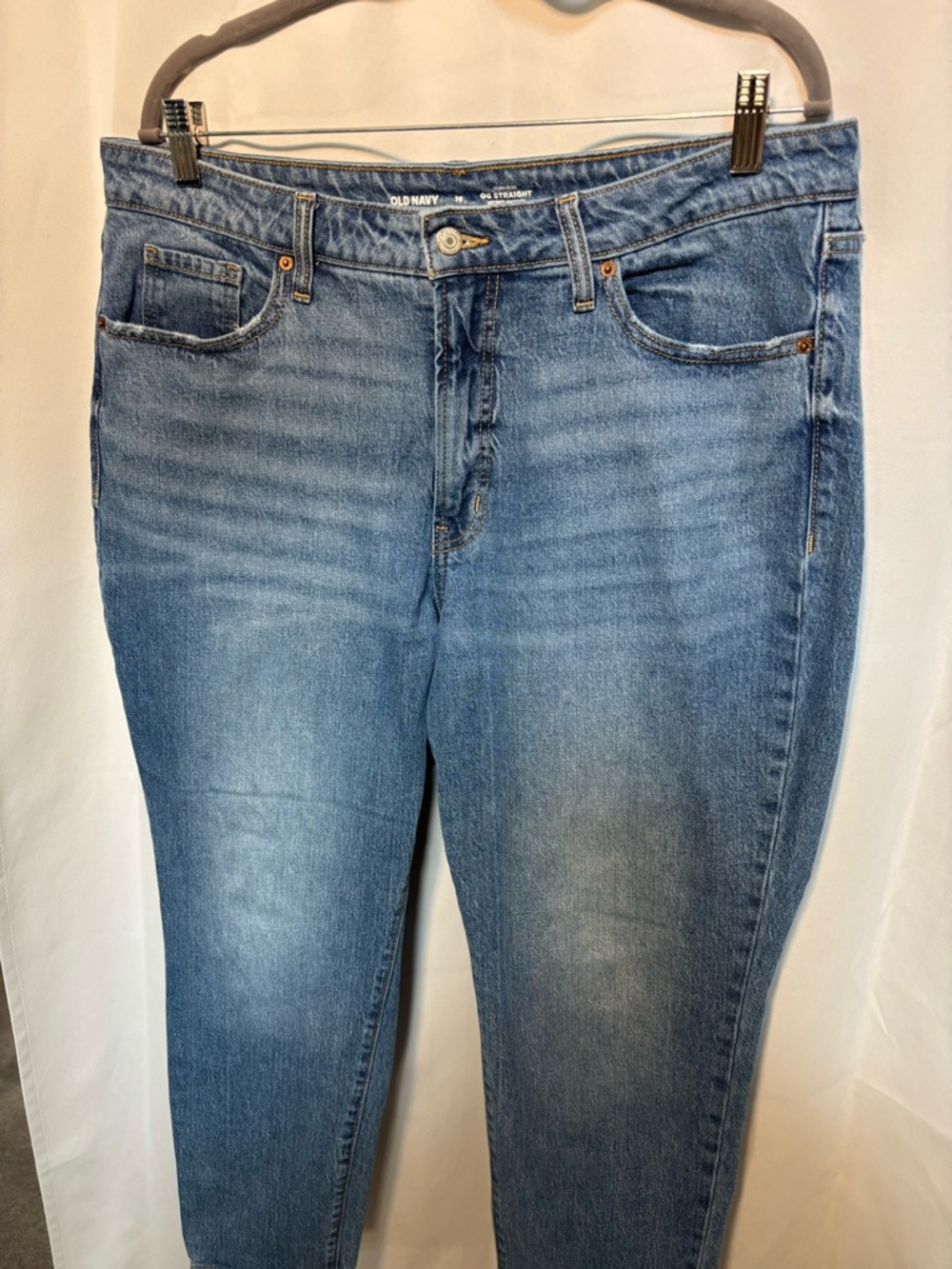 Old Navy High Rise OG Straight Jeans 16 Light Wash Secret Smooth Pockets - Picture 4 of 6